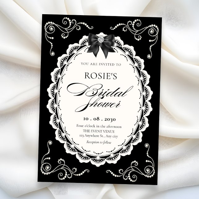 Invitation Mariage élégant noir (Créateur téléchargé)