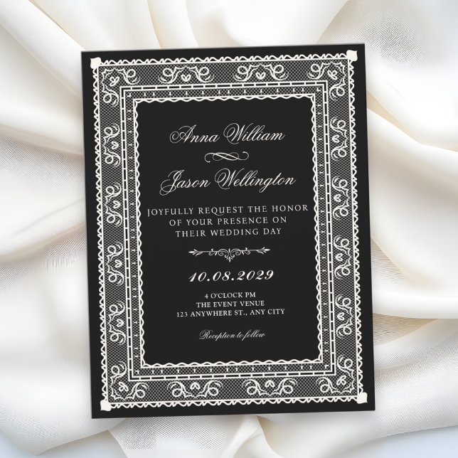 Invitation Mariage élégant noir (Créateur téléchargé)