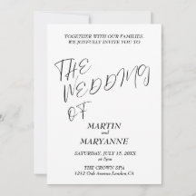 Mariage Élégant Noir Blanc