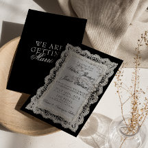 Mariage élégant noir et blanc à dentelle et à l'an