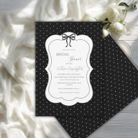 Mariage élégant noir et blanc à pois