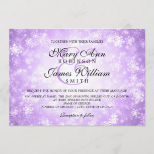 Invitation Mariage élégant Pays des merveilles d'hiver Parkle