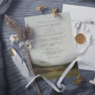 Invitation Mariage Élégant Rustique de la Vallée Occidentale