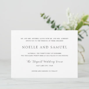 Invitation Mariage Élégant Simple