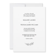 Mariage Élégant Simple Botanique Feuille Mallory