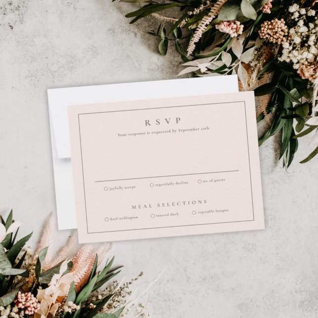 Invitation Mariage Élégant Simple Classique  (Créateur téléchargé)