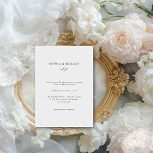 Invitation Mariage Élégant Simple Luxe Beaux-Arts