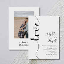 Mariage, Élégant, Simple, Typographie, Script,