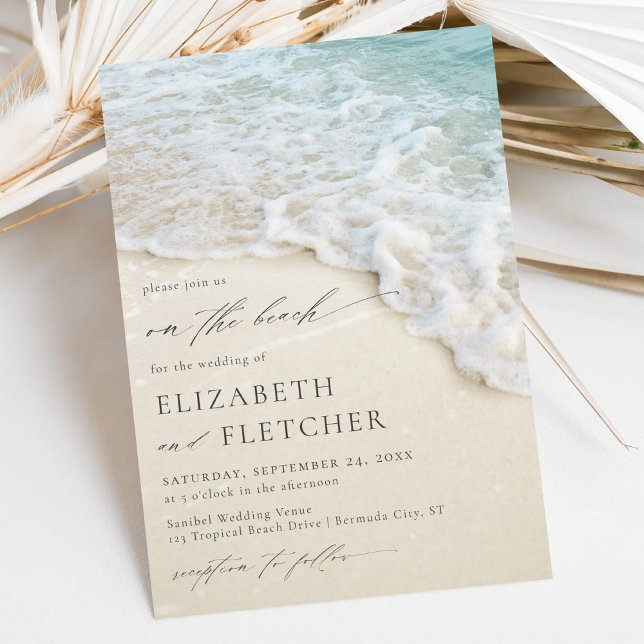 Invitation Mariage élégant sur la plage (Créateur téléchargé)