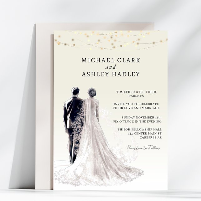 Invitation Mariage Élégant Traditionnel (Créateur téléchargé)