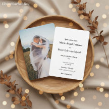 Mariage Élégant Typographie Minimaliste Photo de D