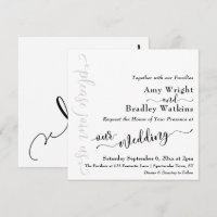 Mariage Élégant Typographie Subtile Noir sur Fond