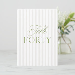 Invitation Mariage Élégant Vert Sauge & Beige 40 Numéro de Ta
