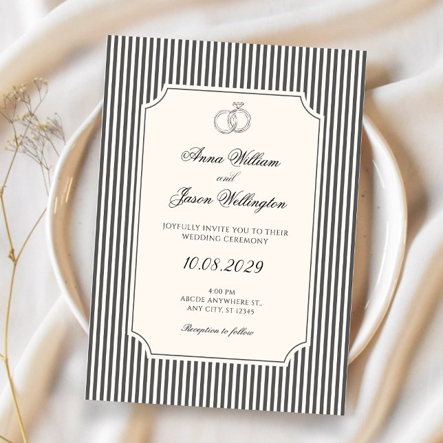 Invitation Mariage élégant vintage (Créateur téléchargé)