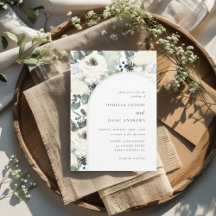 Mariage Élégant Vintage Crème à l'Arche Florale