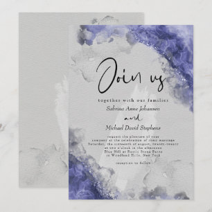 Invitation MARIAGE   Élégante encre à alcool Abstraite