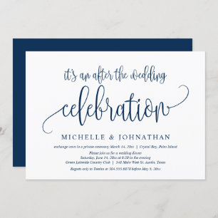 Invitation Mariage Elopement, Après La Fête mariage I