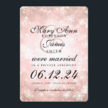 Invitation Mariage / Elopement Copper Winter Wonderland<br><div class="desc">Elégant et glamour Conte Fairy Mariage / Mariage / Elopement Cuivre / Rose Gold Wonderland "sauvez la date" invitation avec des flocons de neige et des étincelles.</div>