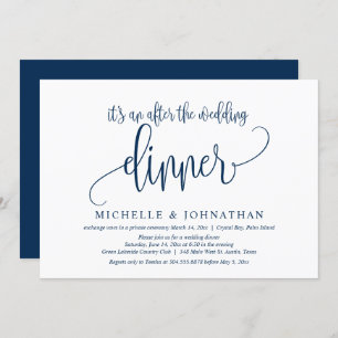 Invitation Mariage Elopement, et After the mariage Dinner Inv