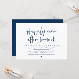 Invitation Mariage Elopement, Happy Ever après le brunch Invi