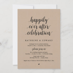 Invitation Mariage Elopement, Heureusement Jamais Après Céléb