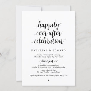 Invitation Mariage Elopement, Heureusement Jamais Après Céléb