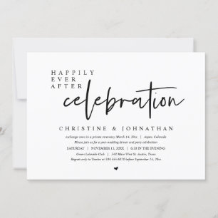 Invitation Mariage Elopement, Heureusement Jamais Après Céléb