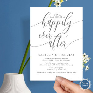 Invitation Mariage Elopement, Heureusement Jamais Après Fête 