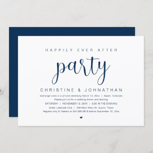 Invitation Mariage Elopement, Heureusement Jamais Après Fête