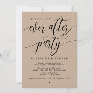 Invitation Mariage Elopement, Heureusement Jamais Après La Fê