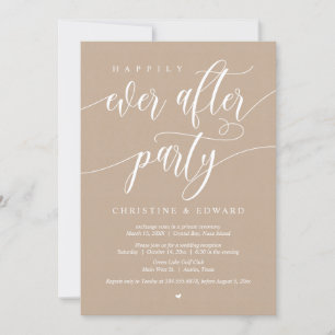 Invitation Mariage Elopement, Heureusement Jamais Après La Fê