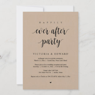 Invitation Mariage Elopement, Heureusement Jamais Après La Fê