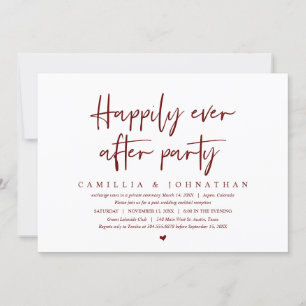 Invitation Mariage Elopement, Heureusement toujours après Par