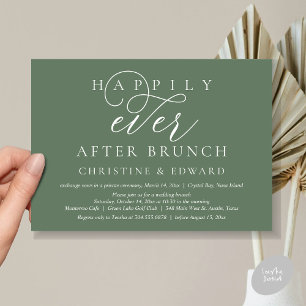 Invitation Mariage Elopement, Heureux Jamais Après Brunch