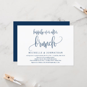 Invitation Mariage Elopement, Heureux Jamais Après Brunch Inv