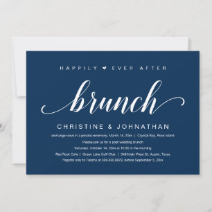 Invitation Mariage Elopement, Heureux Jamais Après Brunch Inv