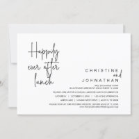 Mariage Elopement, Heureux Jamais Après Le Déjeune