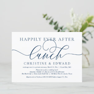 Invitation Mariage Elopement, Heureux Jamais Après Le Déjeune