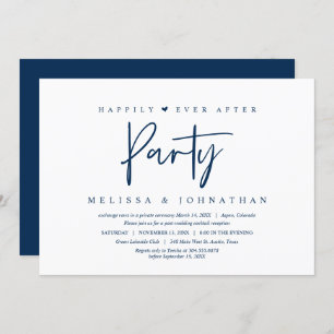 Invitation Mariage Elopement, Heureux toujours après la fête 