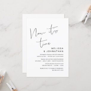 Invitation Mariage Elopement, Il est temps