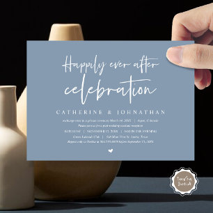 Invitation Mariage Elopement, Joyeux Jour après la célébratio