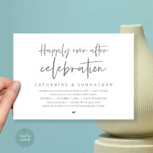 Invitation Mariage Elopement, Joyeux Jour après la célébratio