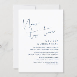 Invitation Mariage Elopement, Maintenant il est temps, classe