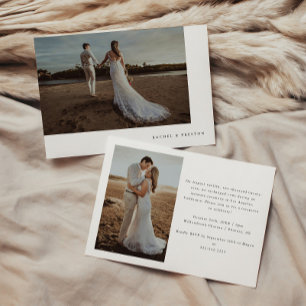 Invitation Mariage Élopement Multi Photo Moderne & Réception 