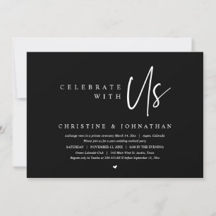 Invitation Mariage Elopement Party, Célébrez avec nous