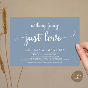 Invitation Mariage Elopement, Rien De Fancy Just Love Diner