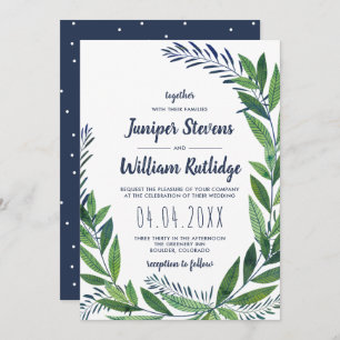 Invitation Mariage Emerald Greenery