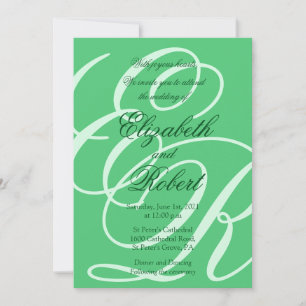 Invitation Mariage émeraude vert