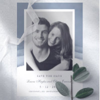 Mariage en Aquarelle bleu ardoise Ombre Enregistre