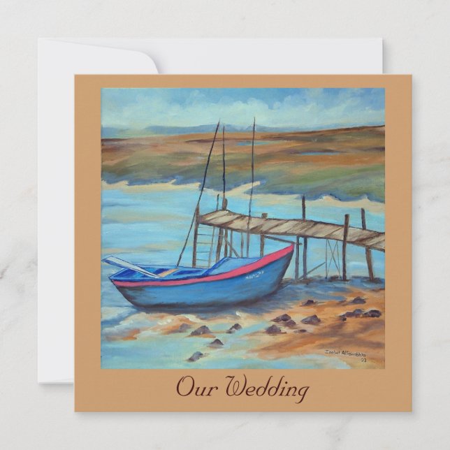 Invitation mariage en bateau (Devant)